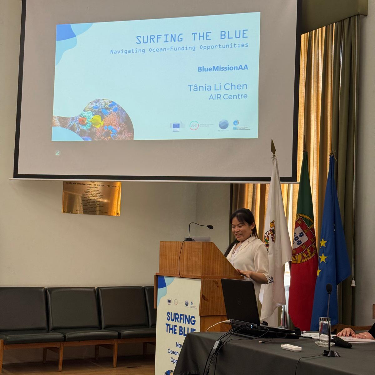 AIR Centre presents BlueMissionAA as a successful case at ANI’s “Surfing the Blue – Navigating Ocean Funding Opportunities”
